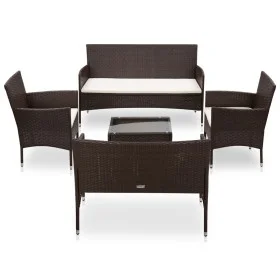 5-piece garden furniture set and brown synthetic rattan cushions by vidaXL, Garden sets - Ref: Foro24-45892, Price: 248,98 €,...