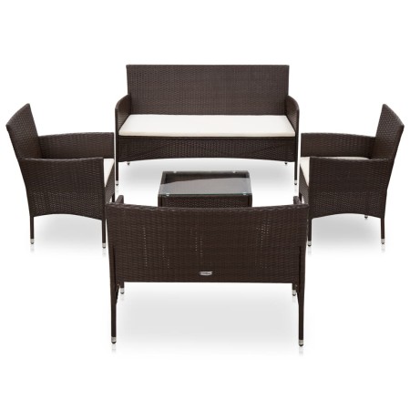5-piece garden furniture set and brown synthetic rattan cushions by vidaXL, Garden sets - Ref: Foro24-45892, Price: 251,34 €,...