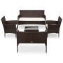 5-piece garden furniture set and brown synthetic rattan cushions by vidaXL, Garden sets - Ref: Foro24-45892, Price: 251,34 €,...
