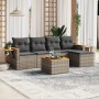 Set de muebles de jardín 6 pzas y cojines ratán sintético gris by , Garden sets - Ref: Foro24-3259169, Price: 366,16 €, Disco...