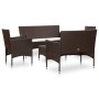 5-teiliges Gartenmöbel-Set und braune Kissen aus synthetischem Rattan von vidaXL, Gartensets - Ref: Foro24-45892, Preis: 251,...