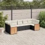 Set de comedor de jardín 7 pzas y cojines ratán sintético negro by , Garden sets - Ref: Foro24-3227946, Price: 447,24 €, Disc...