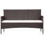 5-teiliges Gartenmöbel-Set und braune Kissen aus synthetischem Rattan von vidaXL, Gartensets - Ref: Foro24-45892, Preis: 251,...