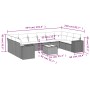 Gartensofa-Set 11-teilig mit beigen Polstern aus synthetischem Rattan von , Gartensets - Ref: Foro24-3223078, Preis: 691,41 €...