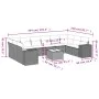 Gartensofa-Set 11-teilig mit beigen Polstern aus synthetischem Rattan von , Gartensets - Ref: Foro24-3223078, Preis: 694,71 €...