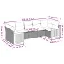 Set de sofás de jardín 7 piezas con cojines ratán PE gris by , Garden sets - Ref: Foro24-3227950, Price: 456,91 €, Discount: %
