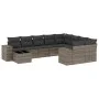 Gartensofa-Set, 10-teilig, mit grauen Polstern aus synthetischem Rattan von , Gartensets - Ref: Foro24-3223059, Preis: 609,09...