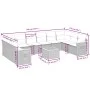 Set de sofás de jardín 11 pzas y cojines ratán sintético gris by , Garden sets - Ref: Foro24-3227173, Price: 646,14 €, Discou...