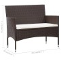 5-piece garden furniture set and brown synthetic rattan cushions by vidaXL, Garden sets - Ref: Foro24-45892, Price: 251,34 €,...