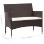 5-teiliges Gartenmöbel-Set und braune Kissen aus synthetischem Rattan von vidaXL, Gartensets - Ref: Foro24-45892, Preis: 252,...