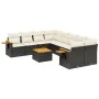 Set de sofás de jardín 8 piezas y cojines ratán sintético negro by , Garden sets - Ref: Foro24-3226665, Price: 537,64 €, Disc...
