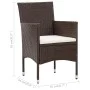 5-teiliges Gartenmöbel-Set und braune Kissen aus synthetischem Rattan von vidaXL, Gartensets - Ref: Foro24-45892, Preis: 252,...