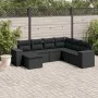 Set de comedor de jardín 7 pzas y cojines ratán sintético negro de , Conjuntos de jardín - Ref: Foro24-3222894, Precio: 500,0...