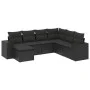 Set de comedor de jardín 7 pzas y cojines ratán sintético negro de , Conjuntos de jardín - Ref: Foro24-3222894, Precio: 500,0...