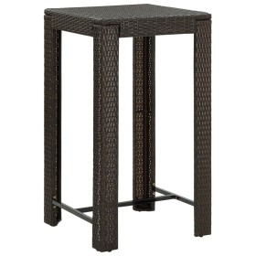 High garden table brown synthetic rattan 60.5x60.5x110.5 cm by vidaXL, Garden tables - Ref: Foro24-45870, Price: 81,48 €, Dis...