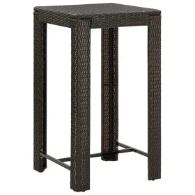 High garden table brown synthetic rattan 60.5x60.5x110.5 cm by vidaXL, Garden tables - Ref: Foro24-45870, Price: 80,78 €, Dis...