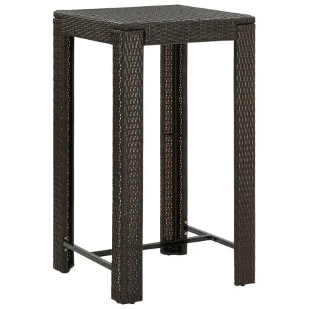 High garden table brown synthetic rattan 60.5x60.5x110.5 cm by vidaXL, Garden tables - Ref: Foro24-45870, Price: 80,78 €, Dis...