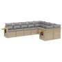 Set de sofás de jardín 9 pzas con cojines ratán sintético beige by , Garden sets - Ref: Foro24-3227144, Price: 561,94 €, Disc...