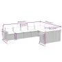Set de sofás de jardín 9 pzas con cojines ratán sintético beige by , Garden sets - Ref: Foro24-3227144, Price: 561,94 €, Disc...