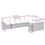 Set de sofás de jardín 9 pzas con cojines ratán sintético beige by , Garden sets - Ref: Foro24-3227144, Price: 543,34 €, Disc...