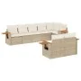 Gartensofagarnitur mit beigen Kissen, 8-teilig, aus PE-Rattan. von , Gartensets - Ref: Foro24-3226989, Preis: 662,68 €, Rabat...