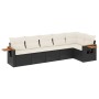 6-teiliges Gartensofa-Set und Kissen aus schwarzem Kunststoff-Rattan. von , Gartensets - Ref: Foro24-3226826, Preis: 364,92 €...