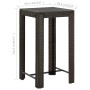 Mesa alta para jardín ratán sintético marrón 60,5x60,5x110,5 cm de vidaXL, Mesas de jardín - Ref: Foro24-45870, Precio: 81,42...