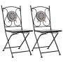 Mosaik-Bistrostühle 2 Einheiten grau von vidaXL, Gartenstühle - Ref: Foro24-46716, Preis: 146,24 €, Rabatt: %