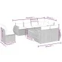 Gartenmöbel-Set 9-teilig mit grauen Polstern aus synthetischem Rattan von , Gartensets - Ref: Foro24-3225101, Preis: 612,18 €...