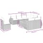 Gartenmöbel-Set 9-teilig mit grauen Polstern aus synthetischem Rattan von , Gartensets - Ref: Foro24-3225101, Preis: 601,15 €...