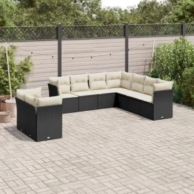 Set de sofás de jardín 8 piezas y cojines ratán sintético negro by , Garden sets - Ref: Foro24-3217836, Price: 558,73 €, Disc...