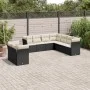 Set de sofás de jardín 8 piezas y cojines ratán sintético negro de , Conjuntos de jardín - Ref: Foro24-3217836, Precio: 558,1...