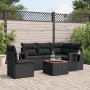 Set de sofás de jardín 6 piezas y cojines ratán sintético negro by , Modular outdoor sofas - Ref: Foro24-3224564, Price: 380,...