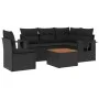 Set de sofás de jardín 6 piezas y cojines ratán sintético negro by , Modular outdoor sofas - Ref: Foro24-3224564, Price: 401,...