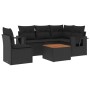 Set de sofás de jardín 6 piezas y cojines ratán sintético negro by , Modular outdoor sofas - Ref: Foro24-3224564, Price: 380,...