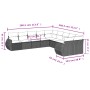Set de sofás de jardín 10 pzas cojines ratán sintético negro by , Modular outdoor sofas - Ref: Foro24-3221904, Price: 659,49 ...