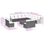 Set sofás de jardín 14 pzas con cojines ratán sintético beige by , Garden sets - Ref: Foro24-3260575, Price: 848,43 €, Discou...