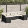 Garten-Essgruppe 7-teilig mit schwarzen Polstern aus synthetischem Rattan von , Gartensets - Ref: Foro24-3222985, Preis: 470,...
