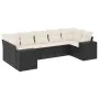 Garten-Essgruppe 7-teilig mit schwarzen Polstern aus synthetischem Rattan von , Gartensets - Ref: Foro24-3222985, Preis: 470,...