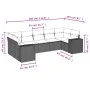 Garten-Essgruppe 7-teilig mit schwarzen Polstern aus synthetischem Rattan von , Gartensets - Ref: Foro24-3222985, Preis: 470,...