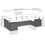 Set de comedor de jardín 7 pzas y cojines ratán sintético negro by , Garden sets - Ref: Foro24-3222985, Price: 429,39 €, Disc...