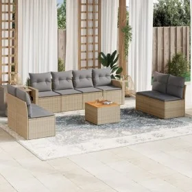 Set de sofás de jardín 9 pzas con cojines ratán sintético beige by , Modular outdoor sofas - Ref: Foro24-3224526, Price: 519,...