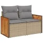 Set de sofás de jardín 9 pzas con cojines ratán sintético beige by , Garden sets - Ref: Foro24-3227578, Price: 528,08 €, Disc...