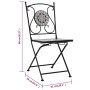 Mosaic bistro chairs 2 units gray by vidaXL, Garden chairs - Ref: Foro24-46716, Price: 149,42 €, Discount: %