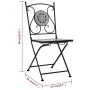 Mosaik-Bistrostühle 2 Einheiten grau von vidaXL, Gartenstühle - Ref: Foro24-46716, Preis: 146,24 €, Rabatt: %