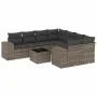 Gartenmöbel-Set 9-teilig mit grauen Polstern aus synthetischem Rattan von , Modulare Sofas für den Außenbereich - Ref: Foro24...