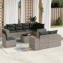 Gartenmöbel-Set 9-teilig mit grauen Polstern aus synthetischem Rattan von , Gartensets - Ref: Foro24-3222849, Preis: 599,97 €...