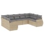Set de sofás de jardín 9 pzas con cojines ratán sintético beige by , Modular outdoor sofas - Ref: Foro24-3221798, Price: 552,...