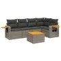 Gartenmöbel-Set, 6-teilig, mit grauen Polstern aus synthetischem Rattan. von , Gartensets - Ref: Foro24-3226795, Preis: 367,6...