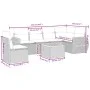 Set de sofás de jardín 7 piezas con cojines ratán PE gris by , Garden sets - Ref: Foro24-3225031, Price: 441,96 €, Discount: %